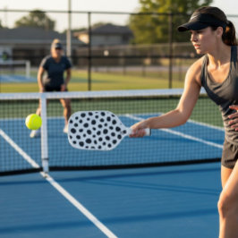 Playful Energy Dalmatian Inspired Dotted Spots Pickleball Paddle