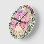 Playful family face ronde klok (Hoek)