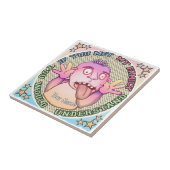 Playful family face tegeltje (Zijkant)