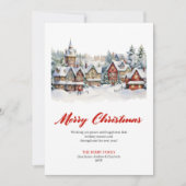Playful Festive Christmas Scene Greeting Card Feestdagenkaart (Voorkant)