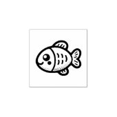 Playful Fish Rubber Stamp Rubberstempel (Afrduk)