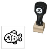 Playful Fish Rubber Stamp Rubberstempel (Gestempeld)