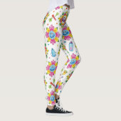 Playful Floral Mandalas Seamless Pattern Leggings (Rechts)