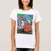 "Playful Fox in the Forest" T-shirt (Voorkant)
