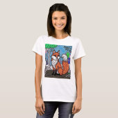 "Playful Fox in the Forest" T-shirt (Voorkant volledig)