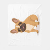 Playful French Bulldog Fleece Blanket Kids Room (Voorkant)
