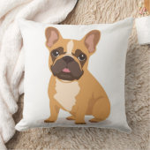 Playful French Bulldog Throw Pillow Kids Room Kussen (Deken)
