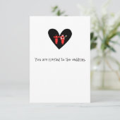 Playful Fun lobster Wedding Kaart (Staand voorkant)