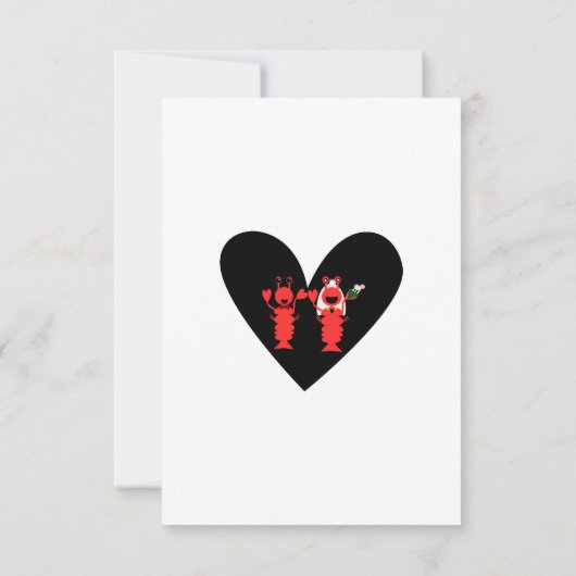 Playful Fun lobster Wedding Kaart (Achterkant)