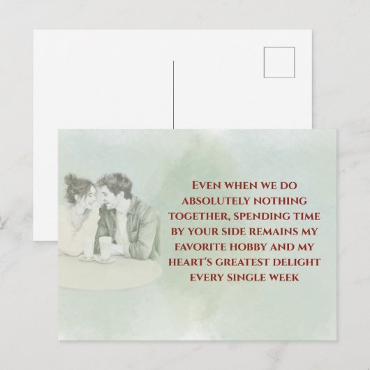 Playful & Funny Love Quote Postcard | Laughing Cou Briefkaart (Voorkant / Achterkant)