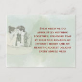 Playful & Funny Love Quote Postcard | Laughing Cou Briefkaart (Voorkant)
