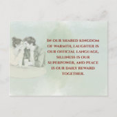 Playful & Funny Love Quote Postcard | Laughing Cou Briefkaart (Voorkant)