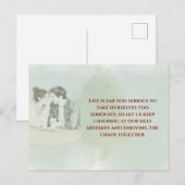 Playful & Funny Love Quote Postcard | Laughing Cou Briefkaart (Voorkant / Achterkant)