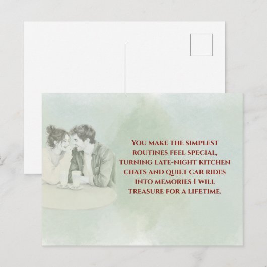 Playful & Funny Love Quote Postcard | Laughing Cou Briefkaart (Voorkant / Achterkant)