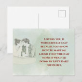 Playful & Funny Love Quote Postcard | Laughing Cou Briefkaart (Voorkant / Achterkant)