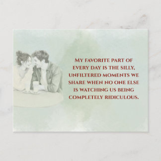 Playful & Funny Love Quote Postcard | Laughing Cou Briefkaart