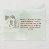 Playful & Funny Love Quote Postcard | Laughing Cou Briefkaart (Voorkant)