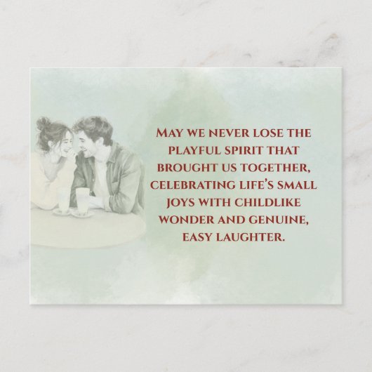 Playful & Funny Love Quote Postcard | Laughing Cou Briefkaart (Voorkant)