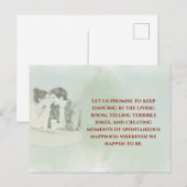 Playful & Funny Love Quote Postcard | Laughing Cou Briefkaart (Voorkant / Achterkant)
