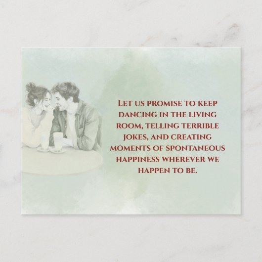 Playful & Funny Love Quote Postcard | Laughing Cou Briefkaart (Voorkant)