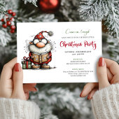 Playful Funny Santa Claus Party Digital Invitation Kaart