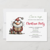 Playful Funny Santa Claus Party Digital Invitation Kaart (Voorkant)