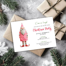 Playful Funny Santa Editable Holiday Party Invites Kaart