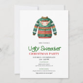 Playful Funny Ugly Sweater Xmas Party Card Kaart (Voorkant)