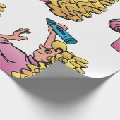 Playful Girl with Crayon Cadeaupapier (Hoek)