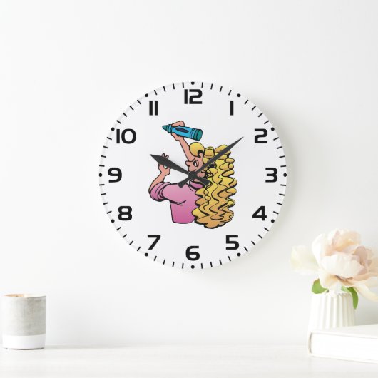 Playful Girl with Crayon Grote Klok (Huis)