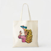 Playful Girl with Crayon Tote Bag (Voorkant)