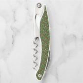 Playful Green Festive Gingerbread Candy Pattern Kurkentrekker (Voorkant)