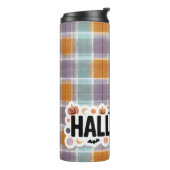 Playful Halloween Plaid Thermosbeker (Gedraaid links)
