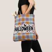 Playful Halloween Plaid Tote Bag (Dichtbij)