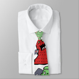 Playful hand drawn cute Ghost cartoon chic Stropdas