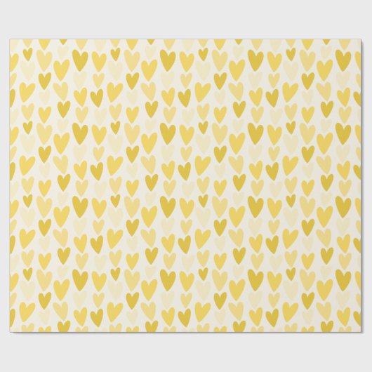 Playful Hand-Drawn Heart Pattern Cadeaupapier (Vlak)