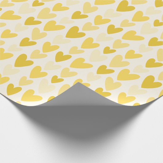 Playful Hand-Drawn Heart Pattern Cadeaupapier (Hoek)