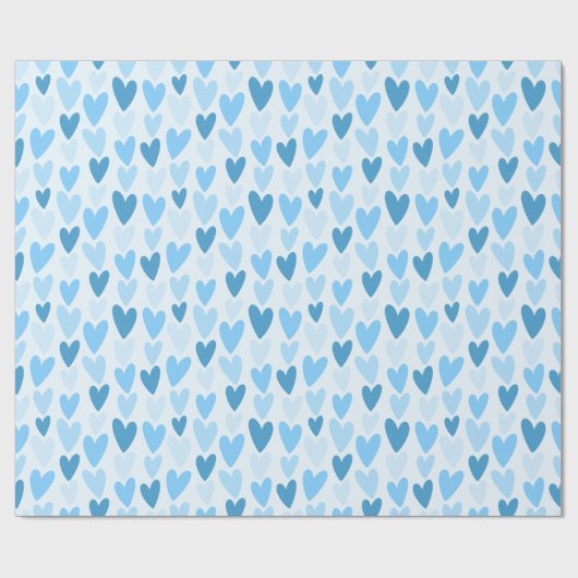 Playful Hand-Drawn Heart Pattern Cadeaupapier (Vlak)