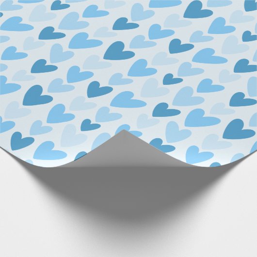 Playful Hand-Drawn Heart Pattern Cadeaupapier (Hoek)