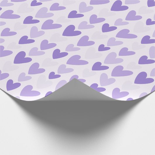 Playful Hand-Drawn Heart Pattern Cadeaupapier (Hoek)