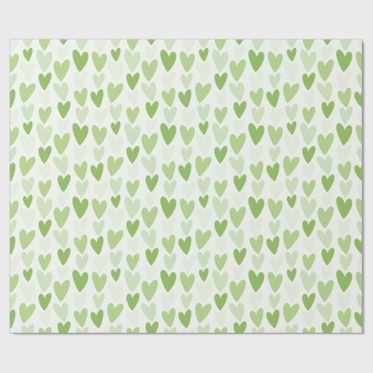 Playful Hand-Drawn Heart Pattern Cadeaupapier (Vlak)