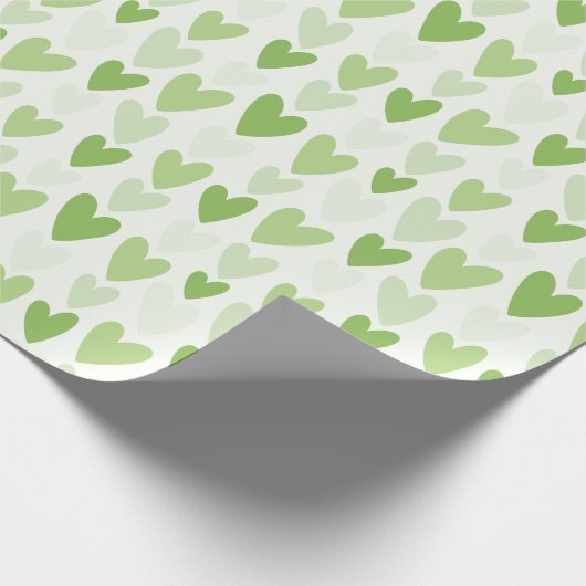Playful Hand-Drawn Heart Pattern Cadeaupapier (Hoek)
