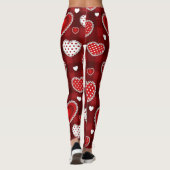 Playful Hand-Drawn Valentine Hearts Pattern (10) Leggings (Achterkant)