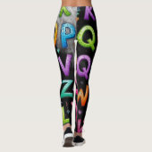 Playful Handwritten Alphabet Patter Leggings (Achterkant)