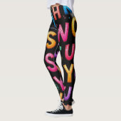 Playful Handwritten Alphabet Patter Leggings (Links)