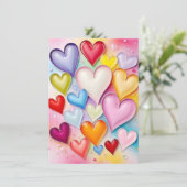 Playful Hearts Feestdagenkaart (Staand voorkant)