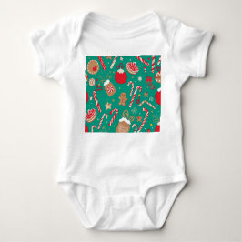 Playful Holiday Treats Baby Outfit – Hand-Drawn Romper