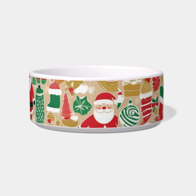 Playful Holiday Treats Cat Bowl – Festive Santas Voerbakje (Rechts)