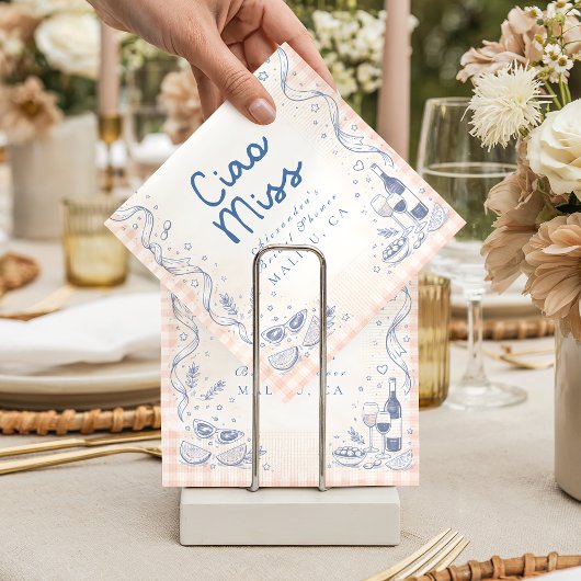 Playful Italian Ciao Miss Bridal Shower Servet