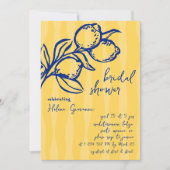 Playful Italian Handwritten Lemon Bridal Shower Kaart (Voorkant)